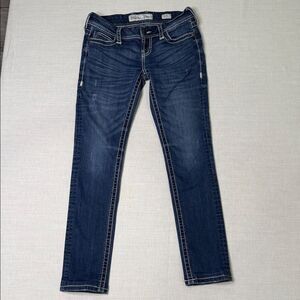 BKE Stella Low Rise Women's  Blue Skinny Jeans